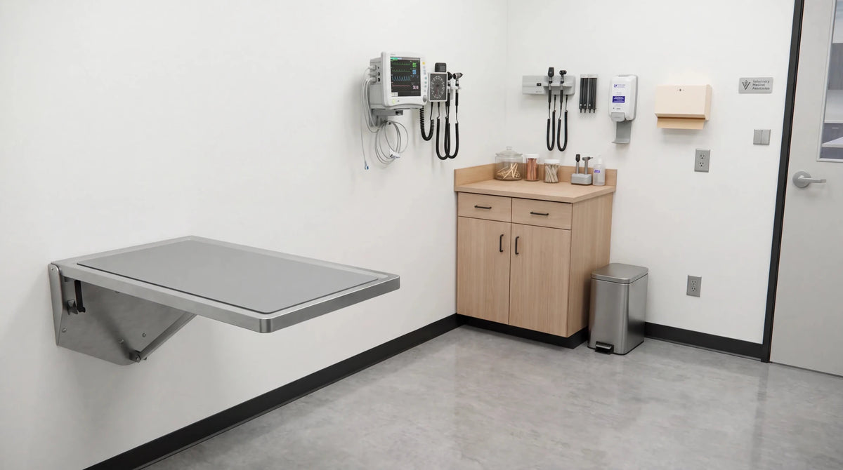 VetPro ER - 31" Exam Room Package with Lower Combo Drawer and Door Cabinet - Kaemark