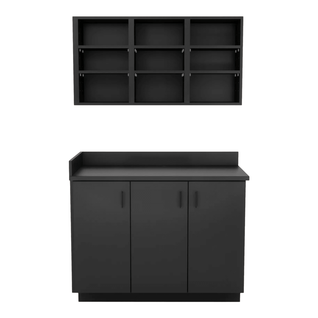 VetPro ER - 47" Wall-Mount Shelves and Base Cabinet Exam Room Veterinary Cabinets - Kaemark