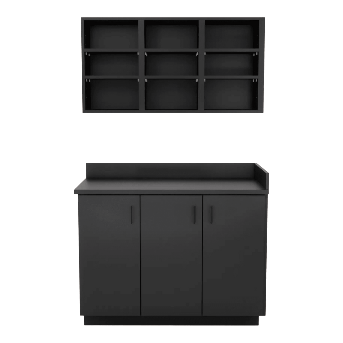 VetPro ER - 47" Wall-Mount Shelves and Base Cabinet Exam Room Veterinary Cabinets - Kaemark