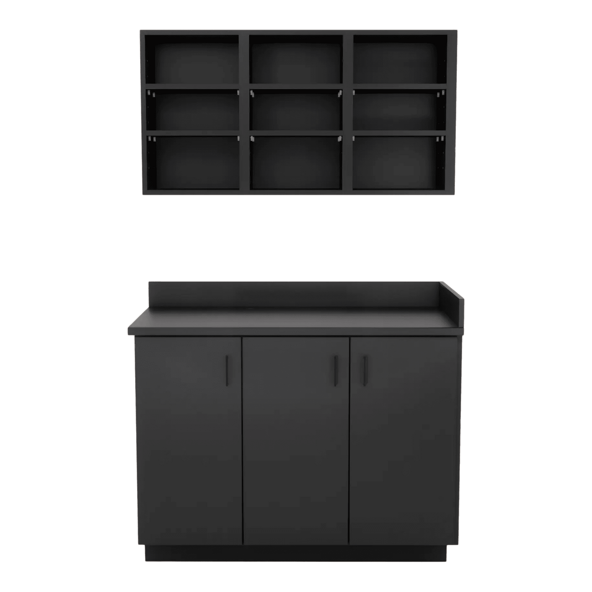 VetPro ER - 47" Wall-Mount Shelves and Base Cabinet Exam Room Veterinary Cabinets - Kaemark