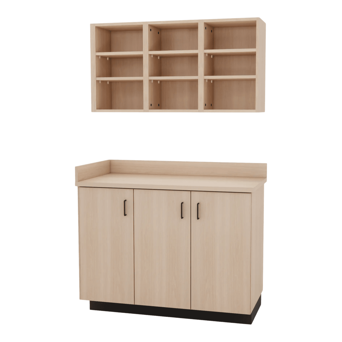 VetPro ER - 47" Wall-Mount Shelves and Base Cabinet Exam Room Veterinary Cabinets - Kaemark