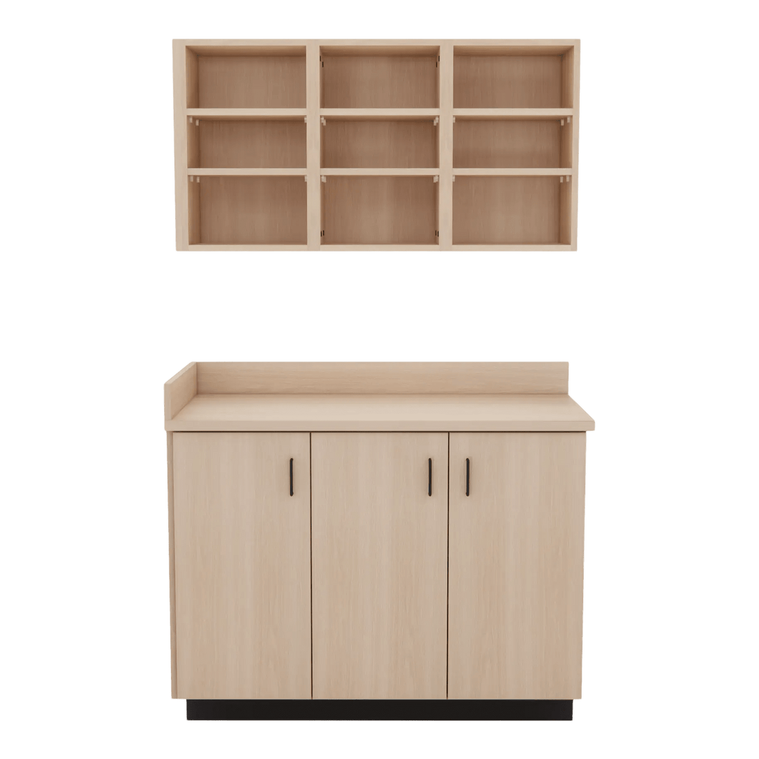 VetPro ER - 47" Wall-Mount Shelves and Base Cabinet Exam Room Veterinary Cabinets - Kaemark