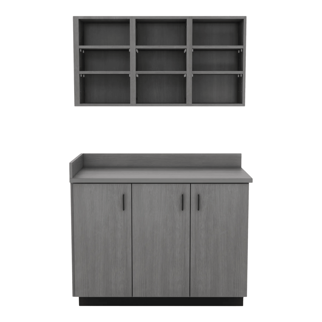 VetPro ER - 47" Wall-Mount Shelves and Base Cabinet Exam Room Veterinary Cabinets - Kaemark