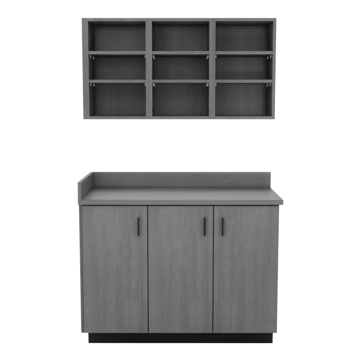 VetPro ER - 47" Wall-Mount Shelves and Base Cabinet Exam Room Veterinary Cabinets - Kaemark
