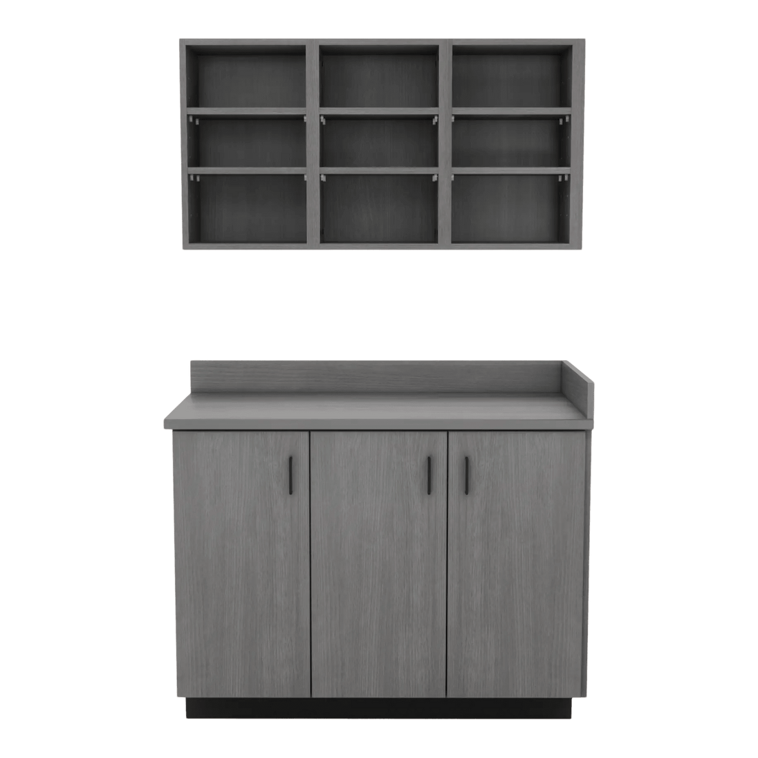 VetPro ER - 47" Wall-Mount Shelves and Base Cabinet Exam Room Veterinary Cabinets - Kaemark
