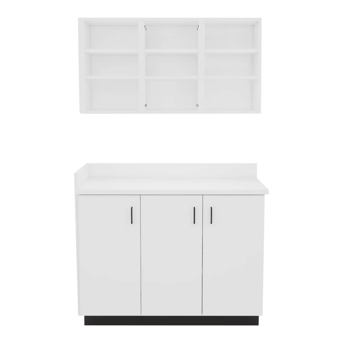 VetPro ER - 47" Wall-Mount Shelves and Base Cabinet Exam Room Veterinary Cabinets - Kaemark