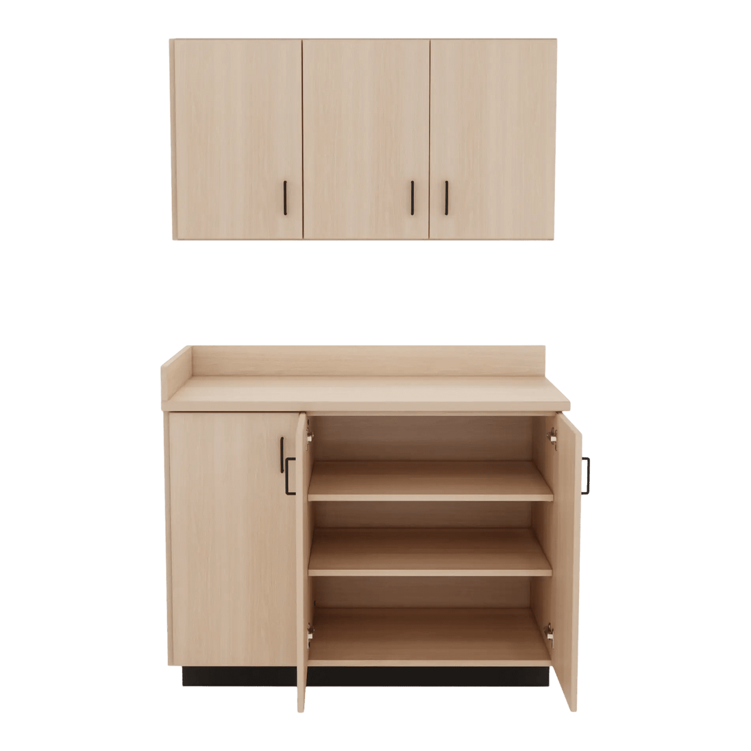 VetPro ER - 47" Wall-Mount Cabinet and Base Cabinet Exam Room Veterinary Cabinets - Kaemark