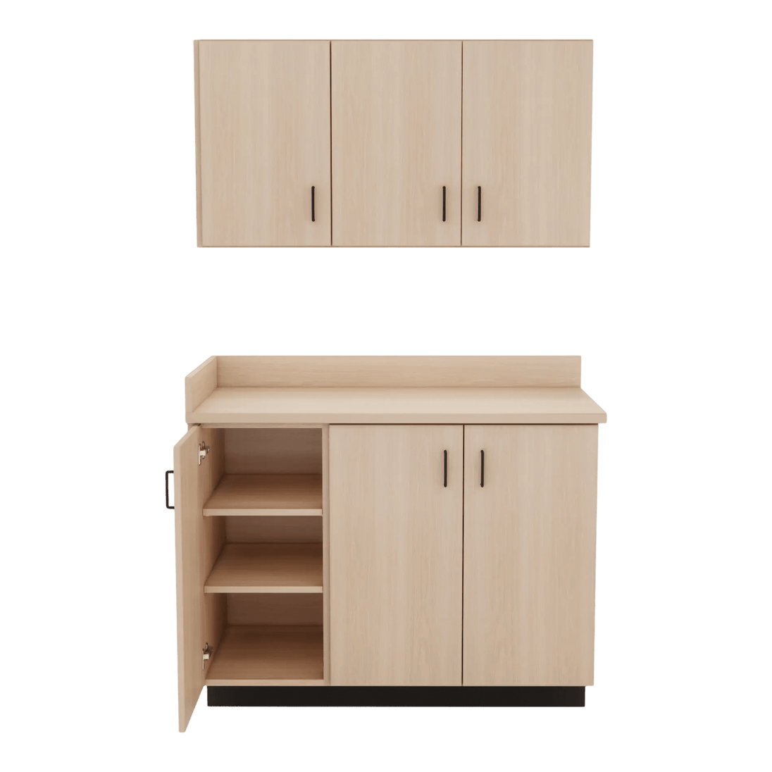 VetPro ER - 47" Wall-Mount Cabinet and Base Cabinet Exam Room Veterinary Cabinets - Kaemark