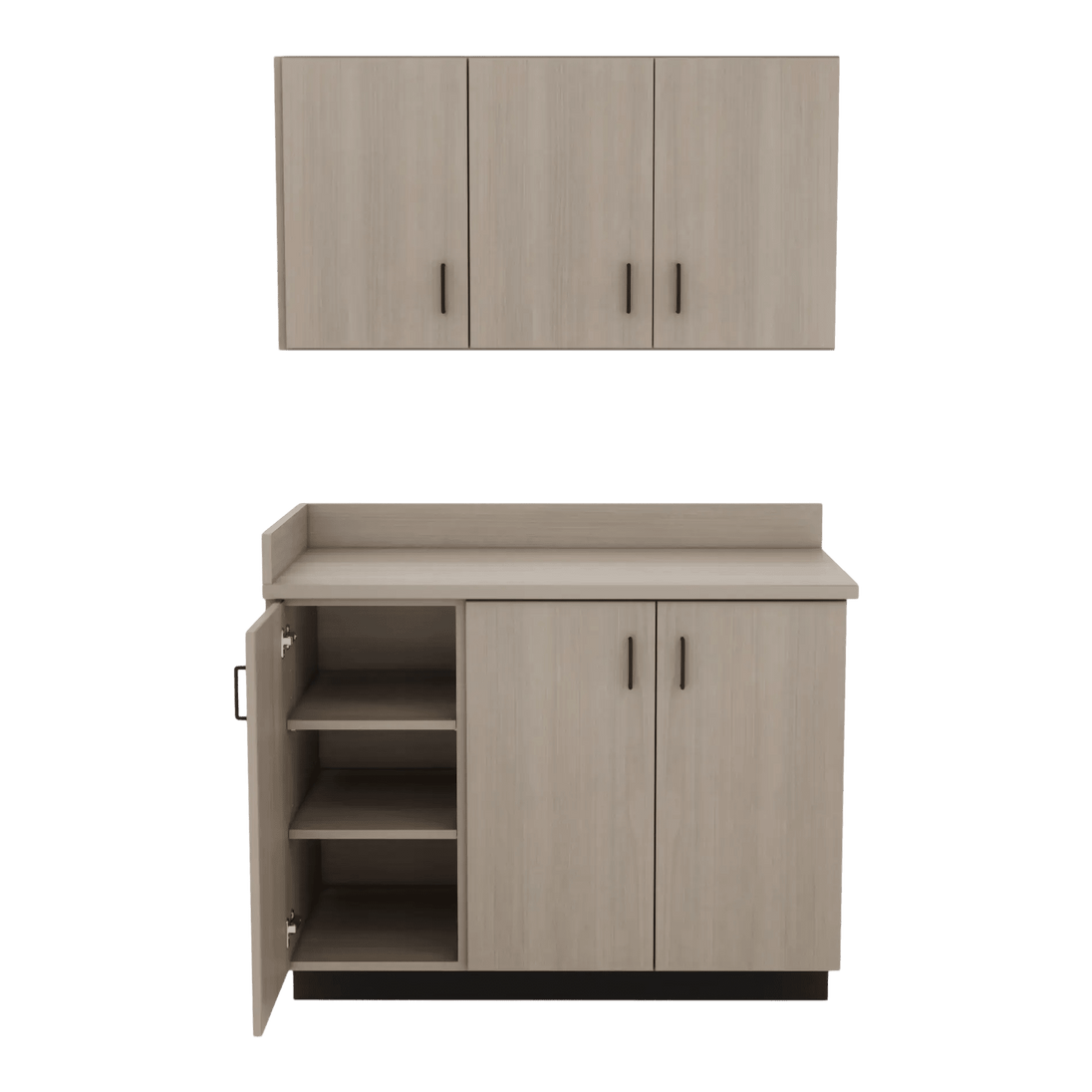 VetPro ER - 47" Wall-Mount Cabinet and Base Cabinet Exam Room Veterinary Cabinets - Kaemark