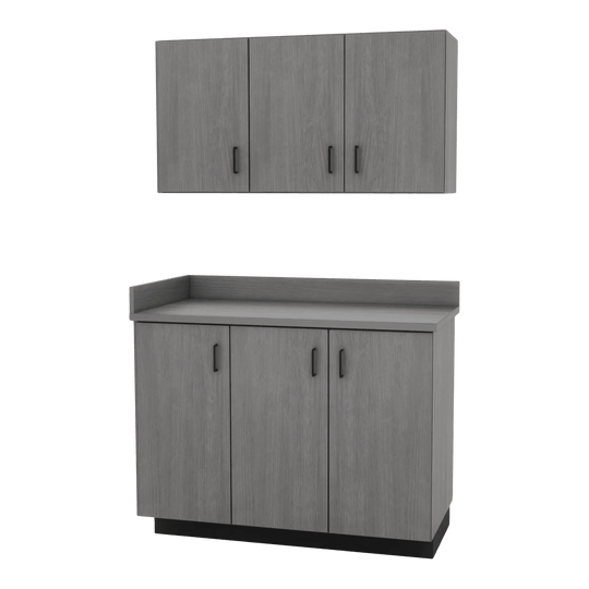 VetPro ER - 47" Wall-Mount Cabinet and Base Cabinet Exam Room Veterinary Cabinets - Kaemark