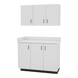 VetPro ER - 47" Wall-Mount Cabinet and Base Cabinet Exam Room Veterinary Cabinets - Kaemark