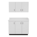 VetPro ER - 47" Wall-Mount Cabinet and Base Cabinet Exam Room Veterinary Cabinets - Kaemark