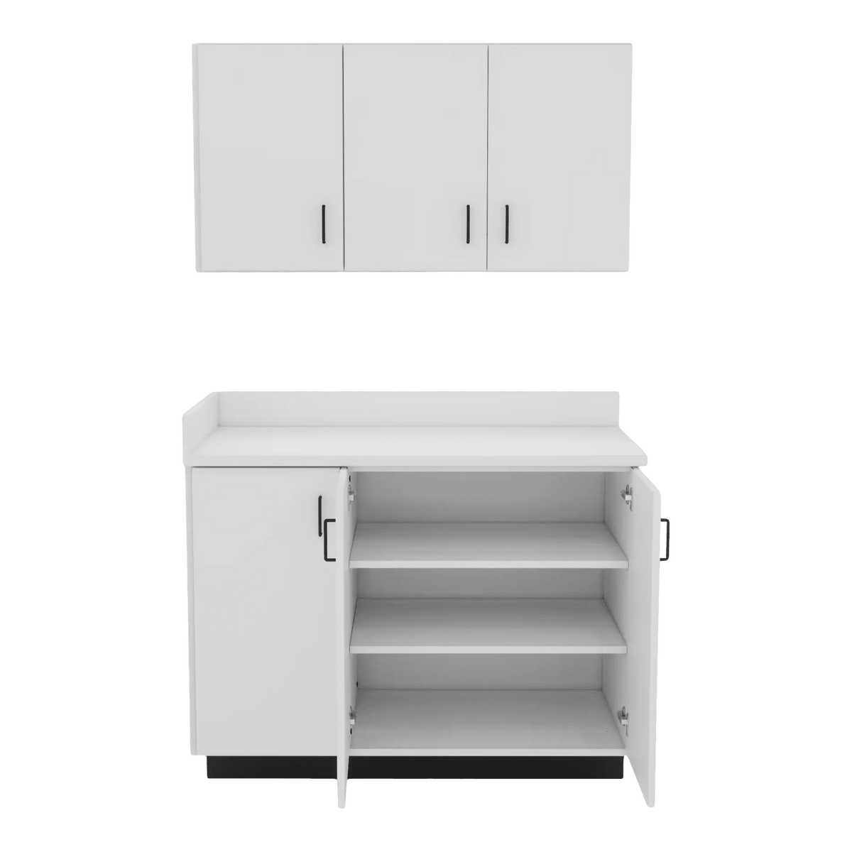 VetPro ER - 47" Wall-Mount Cabinet and Base Cabinet Exam Room Veterinary Cabinets - Kaemark