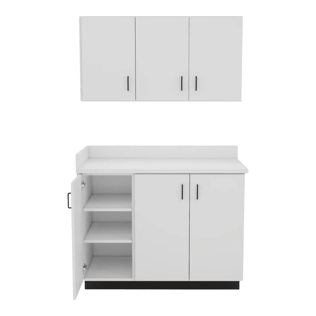 VetPro ER - 47" Wall-Mount Cabinet and Base Cabinet Exam Room Veterinary Cabinets - Kaemark