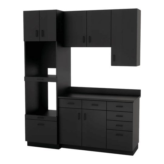 VetPro LB - 6' Wall-Mount Cabinet and Combo Base Cabinet Lab Room Veterinary Cabinet Package - Kaemark
