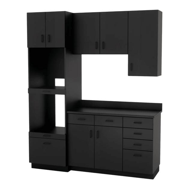 VetPro LB - 6' Wall-Mount Cabinet and Combo Base Cabinet Lab Room Veterinary Cabinet Package - Kaemark