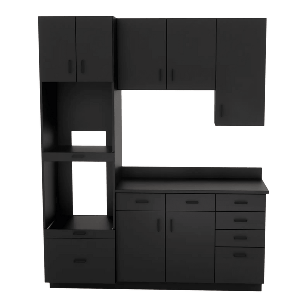 VetPro LB - 6' Wall-Mount Cabinet and Combo Base Cabinet Lab Room Veterinary Cabinet Package - Kaemark
