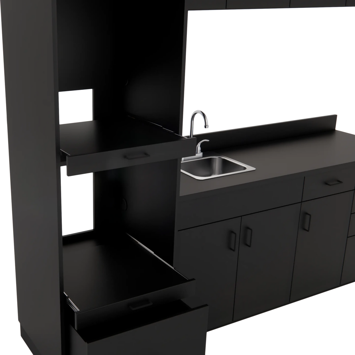 VetPro LB - 8' Wall-Mount Cabinet and Combo Base Cabinet Lab Room Veterinary Cabinet Package - Kaemark