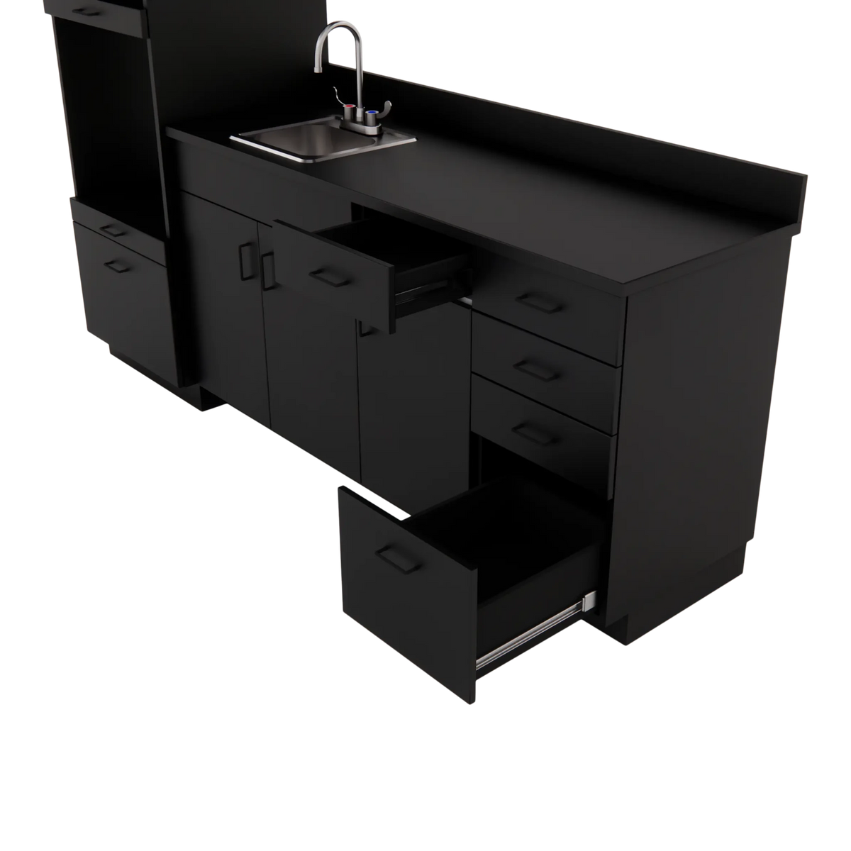 VetPro LB - 8' Wall-Mount Cabinet and Combo Base Cabinet Lab Room Veterinary Cabinet Package - Kaemark