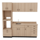 VetPro LB - 8' Wall-Mount Cabinet and Combo Base Cabinet Lab Room Veterinary Cabinet Package - Kaemark