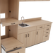 VetPro LB - 8' Wall-Mount Cabinet and Combo Base Cabinet Lab Room Veterinary Cabinet Package - Kaemark