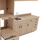 VetPro LB - 8' Wall-Mount Cabinet and Combo Base Cabinet Lab Room Veterinary Cabinet Package - Kaemark