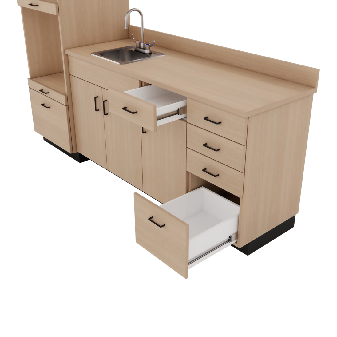 VetPro LB - 8' Wall-Mount Cabinet and Combo Base Cabinet Lab Room Veterinary Cabinet Package - Kaemark