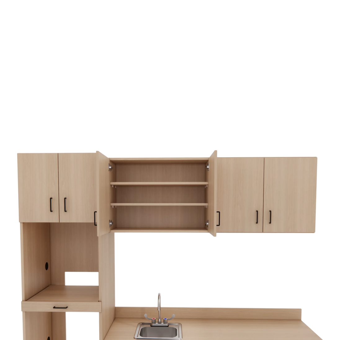 VetPro LB - 8' Wall-Mount Cabinet and Combo Base Cabinet Lab Room Veterinary Cabinet Package - Kaemark