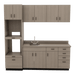 VetPro LB - 8' Wall-Mount Cabinet and Combo Base Cabinet Lab Room Veterinary Cabinet Package - Kaemark