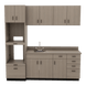 VetPro LB - 8' Wall-Mount Cabinet and Combo Base Cabinet Lab Room Veterinary Cabinet Package - Kaemark