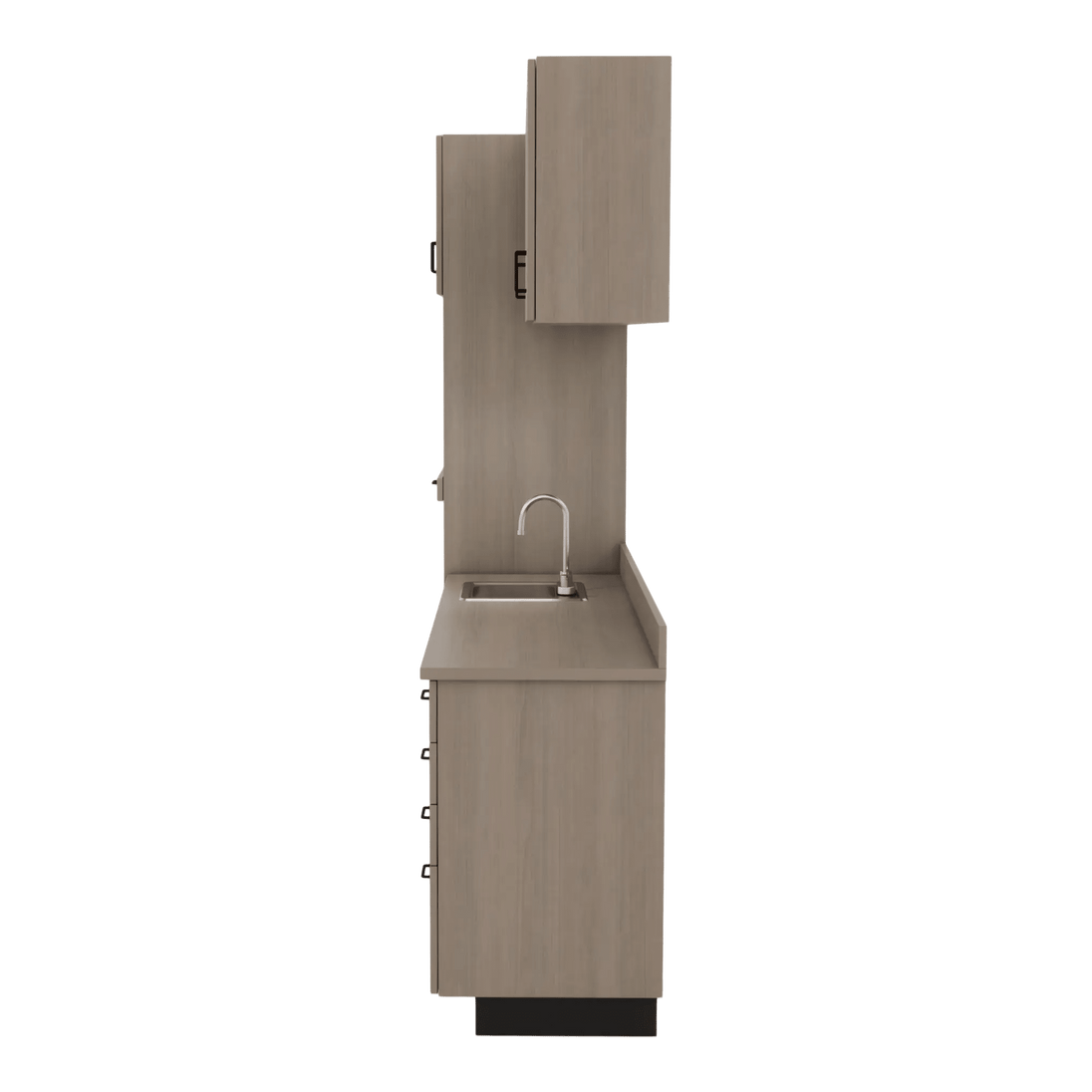 VetPro LB - 8' Wall-Mount Cabinet and Combo Base Cabinet Lab Room Veterinary Cabinet Package - Kaemark