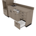 VetPro LB - 8' Wall-Mount Cabinet and Combo Base Cabinet Lab Room Veterinary Cabinet Package - Kaemark