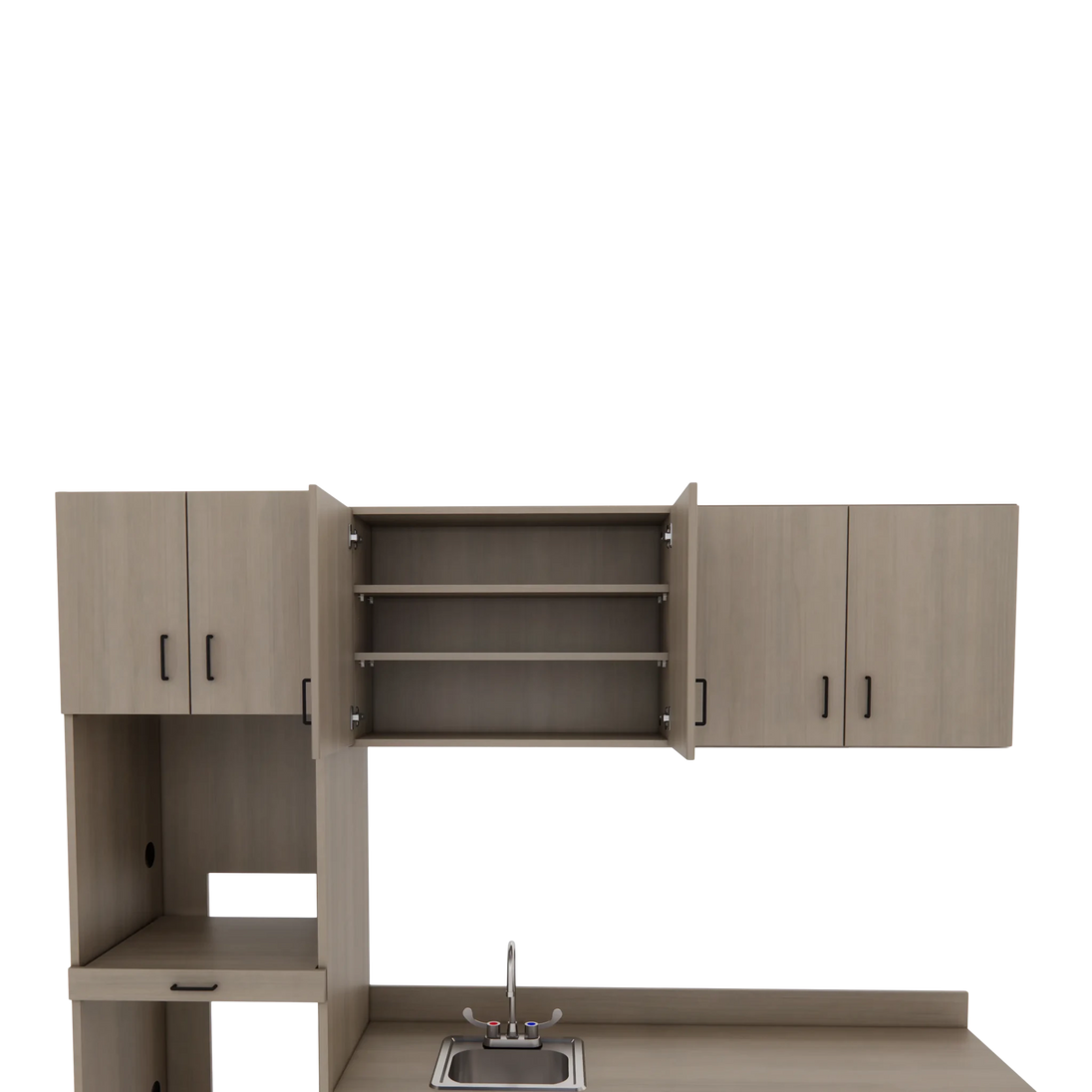 VetPro LB - 8' Wall-Mount Cabinet and Combo Base Cabinet Lab Room Veterinary Cabinet Package - Kaemark
