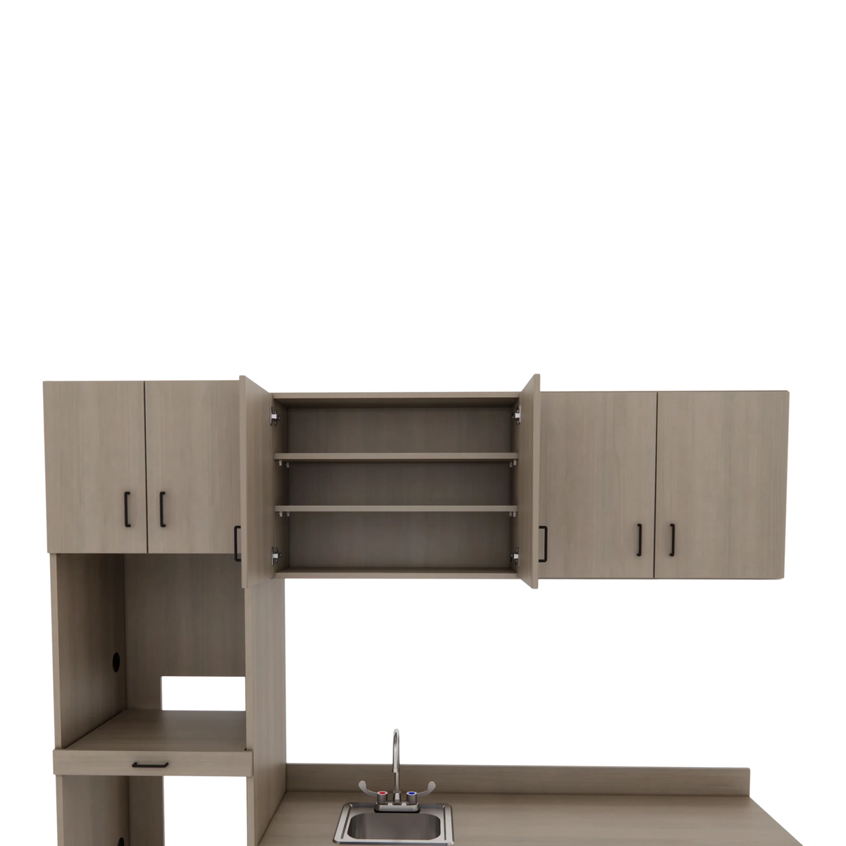 VetPro LB - 8' Wall-Mount Cabinet and Combo Base Cabinet Lab Room Veterinary Cabinet Package - Kaemark
