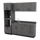 VetPro LB - 8' Wall-Mount Cabinet and Combo Base Cabinet Lab Room Veterinary Cabinet Package - Kaemark