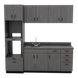 VetPro LB - 8' Wall-Mount Cabinet and Combo Base Cabinet Lab Room Veterinary Cabinet Package - Kaemark
