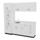 VetPro LB - 8' Wall-Mount Cabinet and Combo Base Cabinet Lab Room Veterinary Cabinet Package - Kaemark