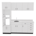 VetPro LB - 8' Wall-Mount Cabinet and Combo Base Cabinet Lab Room Veterinary Cabinet Package - Kaemark