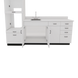 VetPro LB - 8' Wall-Mount Cabinet and Combo Base Cabinet Lab Room Veterinary Cabinet Package - Kaemark