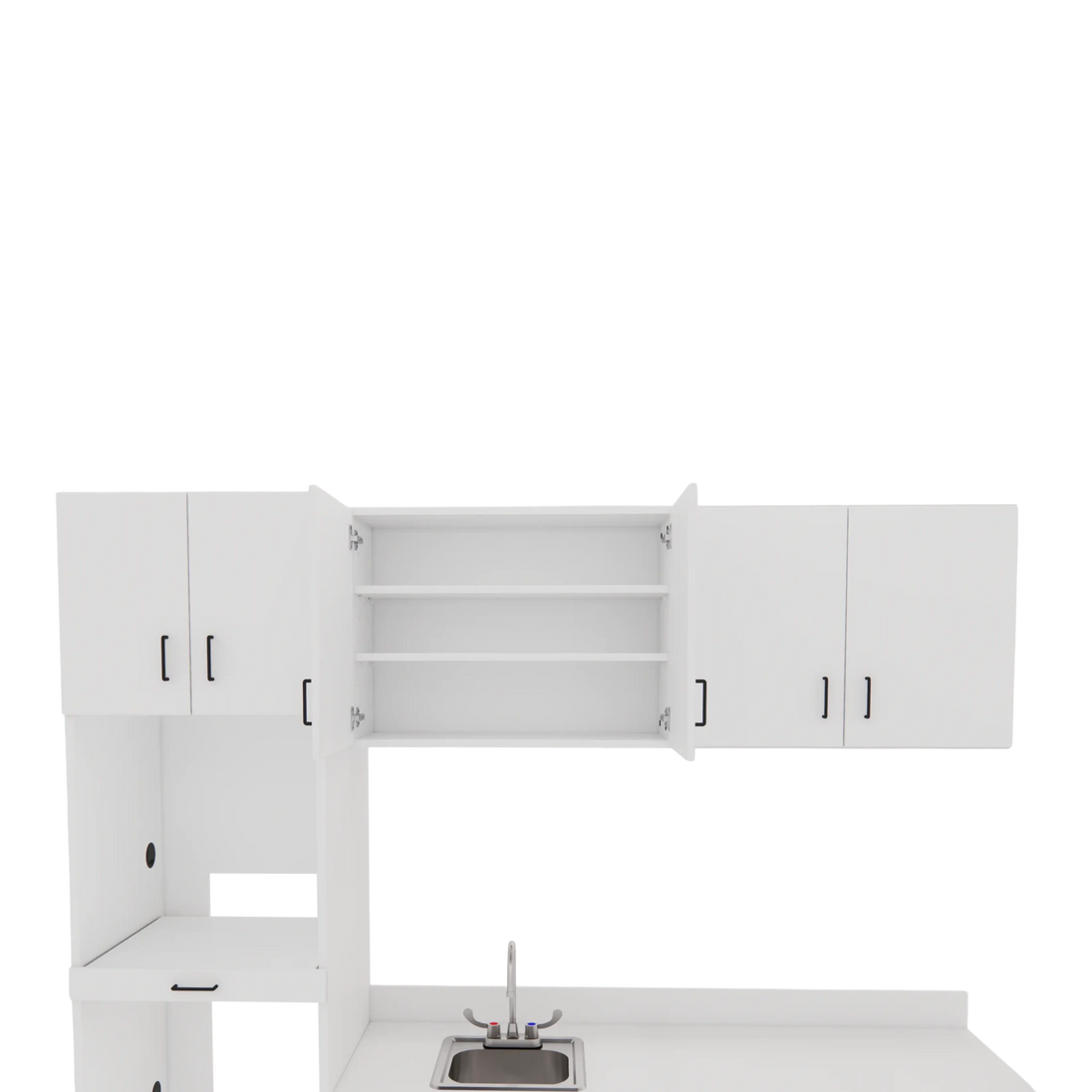 VetPro LB - 8' Wall-Mount Cabinet and Combo Base Cabinet Lab Room Veterinary Cabinet Package - Kaemark