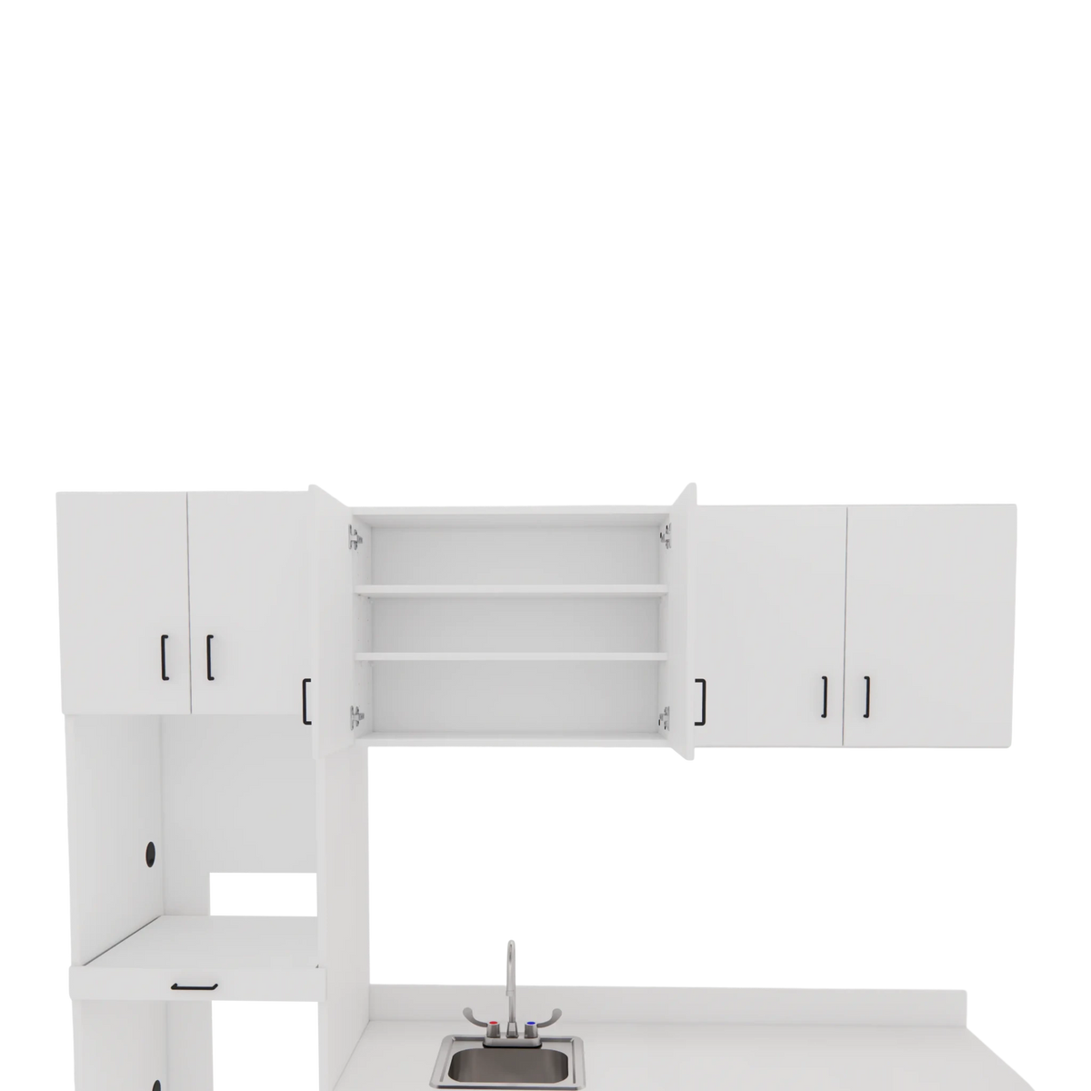 VetPro LB - 8' Wall-Mount Cabinet and Combo Base Cabinet Lab Room Veterinary Cabinet Package - Kaemark