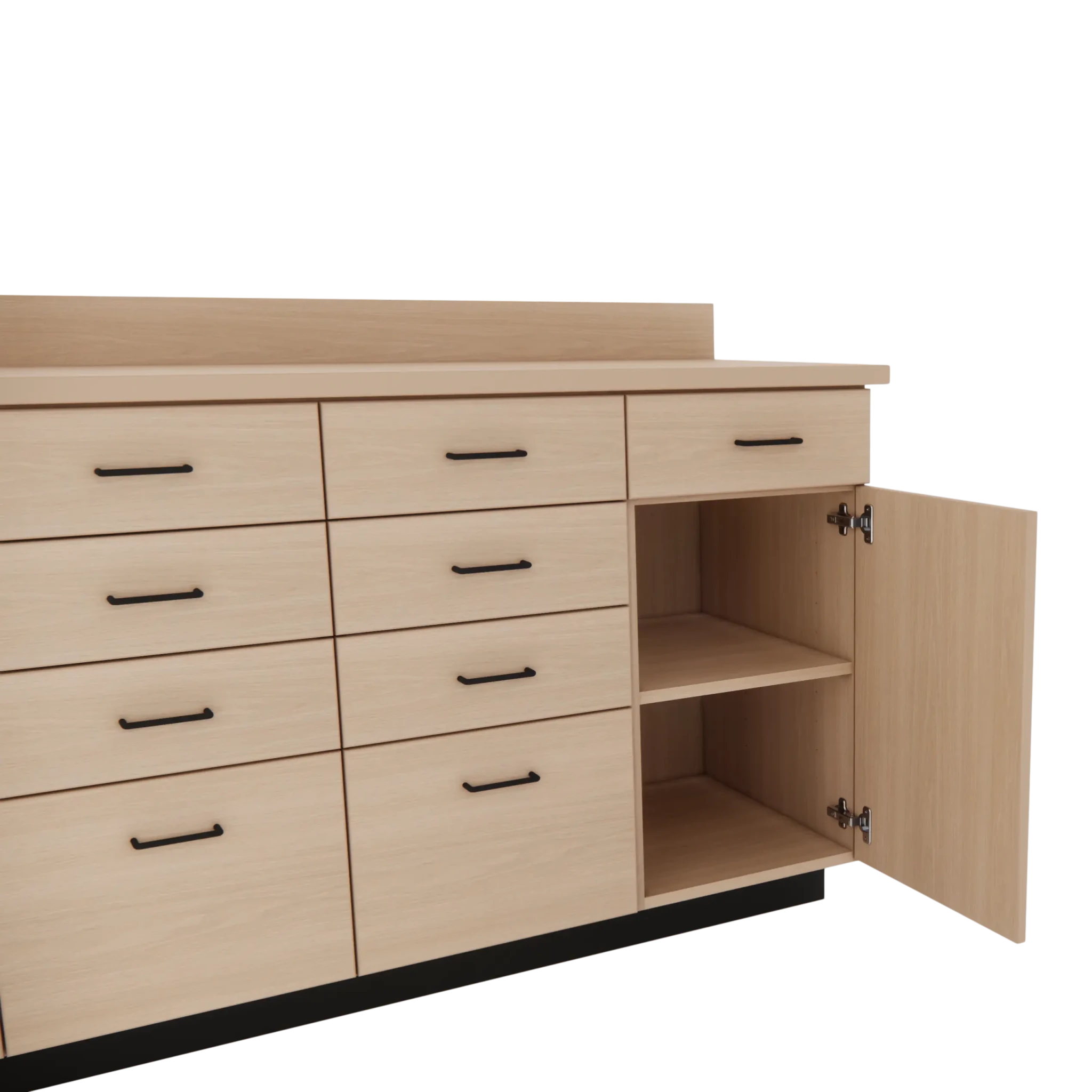 VetPro RX - 5' Wall-Mount Shelves and Combo Base Cabinet Pharmacy Veterinary Cabinet Package - Kaemark