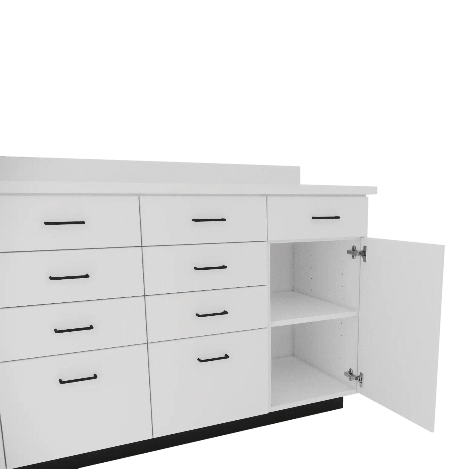 VetPro RX - 5' Wall-Mount Shelves and Combo Base Cabinet Pharmacy Veterinary Cabinet Package - Kaemark