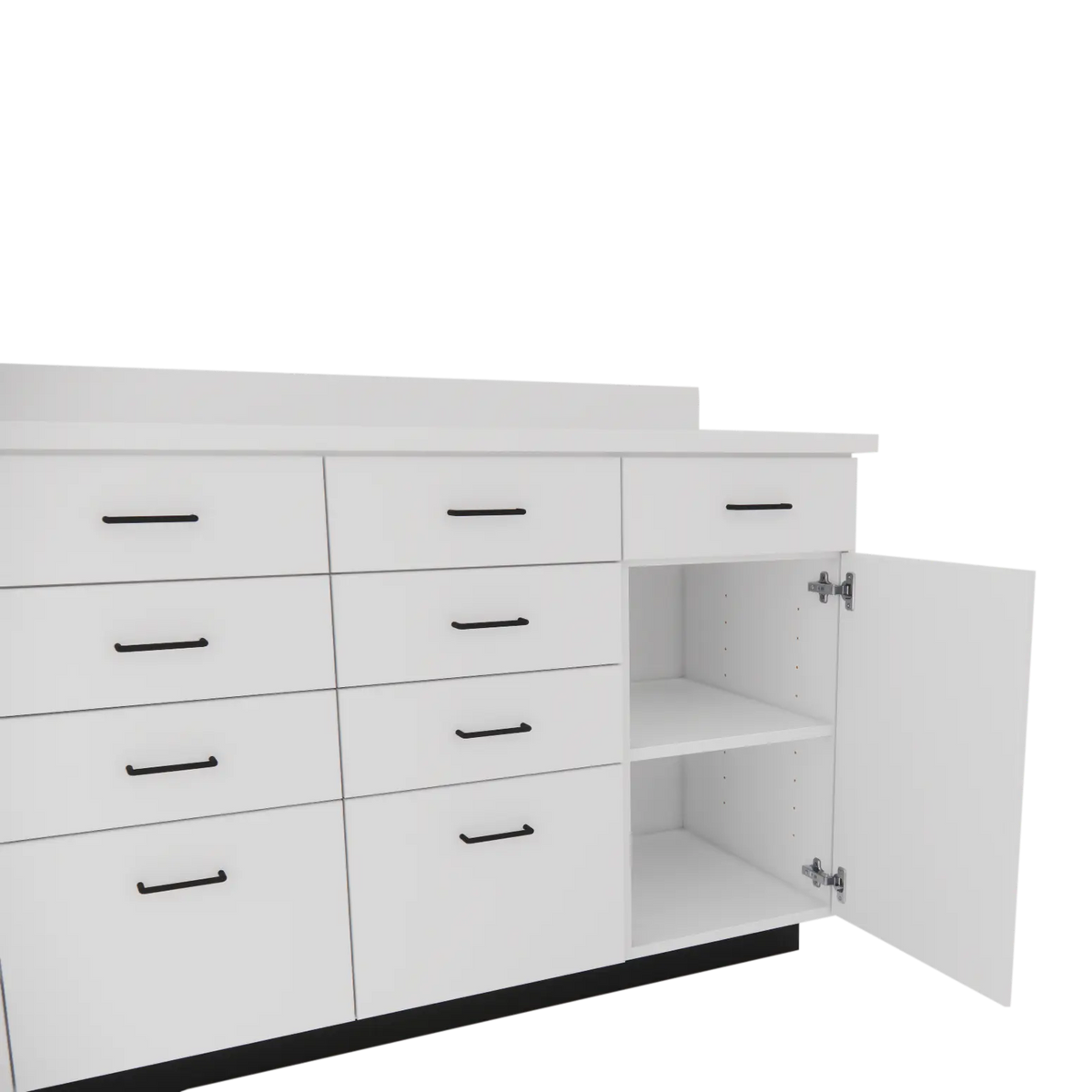 VetPro RX - 5' Wall-Mount Shelves and Combo Base Cabinet Pharmacy Veterinary Cabinet Package - Kaemark