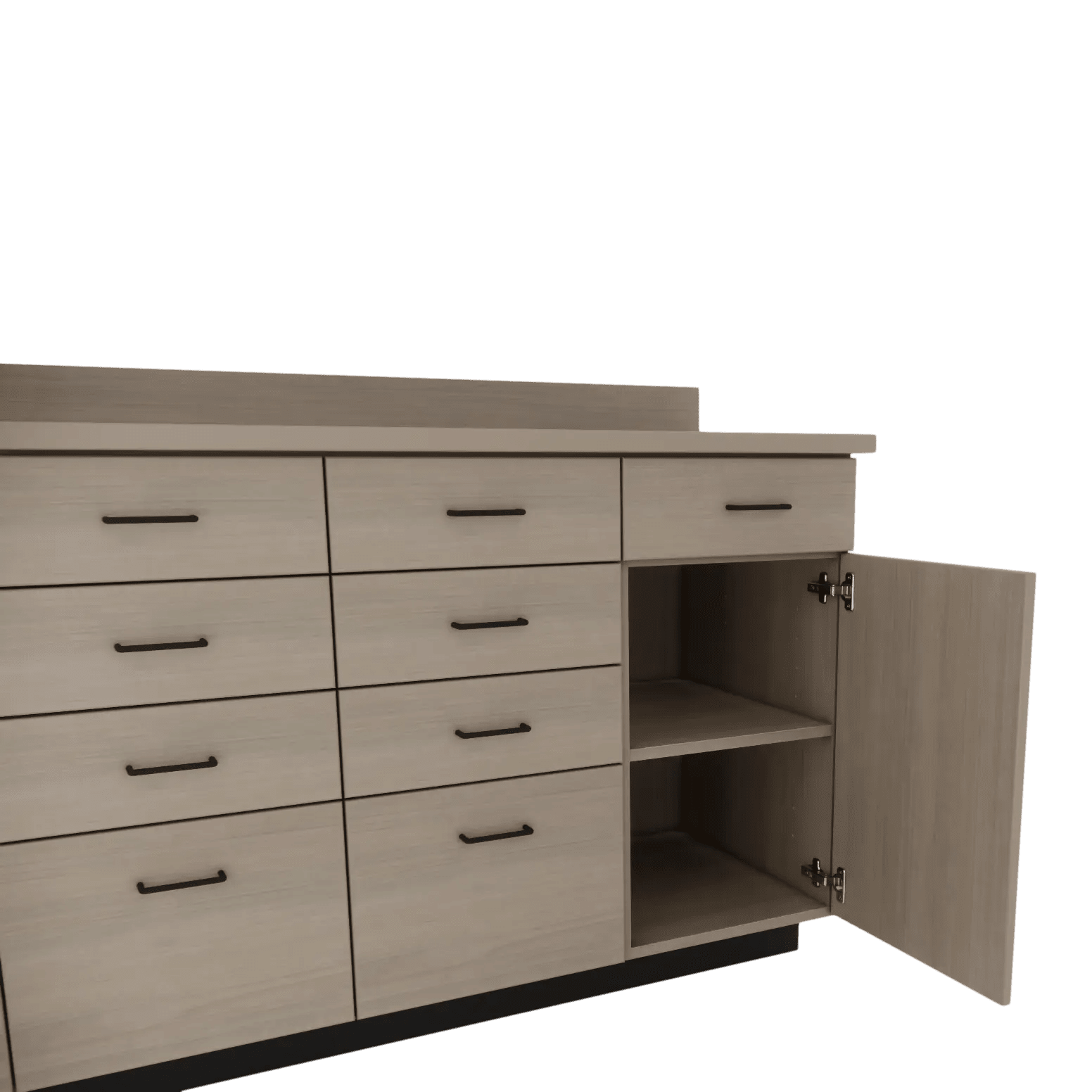 VetPro RX - 7' Wall-Mount Shelves and Combo Base Cabinet Pharmacy Room Veterinary Cabinet Package - Kaemark