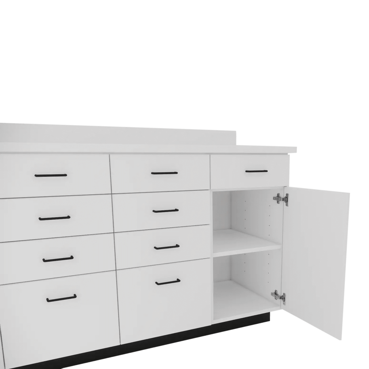 VetPro RX - 7' Wall-Mount Shelves and Combo Base Cabinet Pharmacy Room Veterinary Cabinet Package - Kaemark