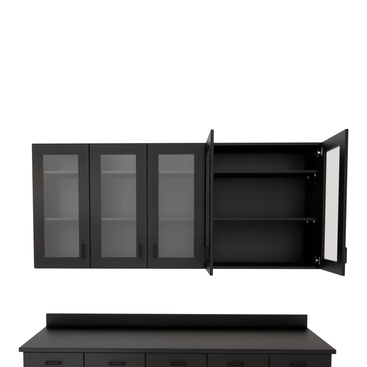 VetPro OR - 7' Clear Wall-Mount Cabinet and Combo Base Cabinet Surgery Room Veterinary Cabinet Package - Kaemark