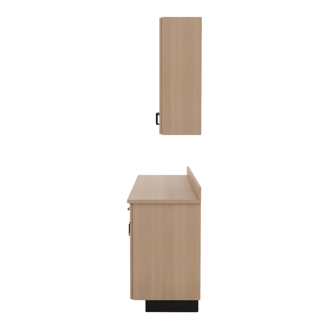 VetPro OR - 7' Clear Wall-Mount Cabinet and Combo Base Cabinet Surgery Room Veterinary Cabinet Package - Kaemark