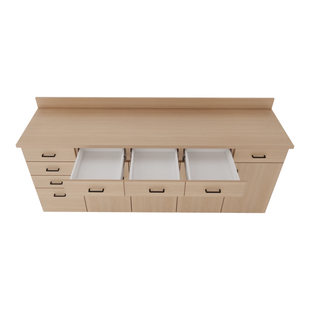 VetPro OR - 7' Clear Wall-Mount Cabinet and Combo Base Cabinet Surgery Room Veterinary Cabinet Package - Kaemark
