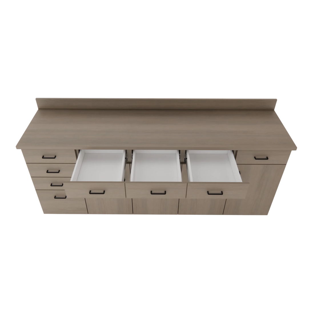 VetPro OR - 7' Clear Wall-Mount Cabinet and Combo Base Cabinet Surgery Room Veterinary Cabinet Package - Kaemark